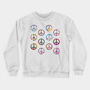 Hippie Peace Signs Crewneck Sweatshirt